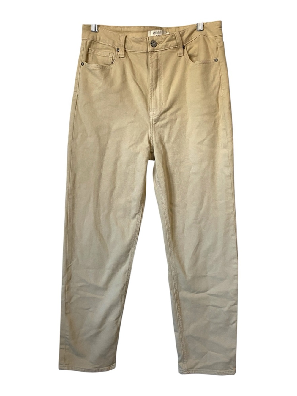 Hidden High Waist relaxed Straight Leg Jeans khaki size 31